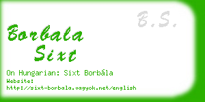 borbala sixt business card